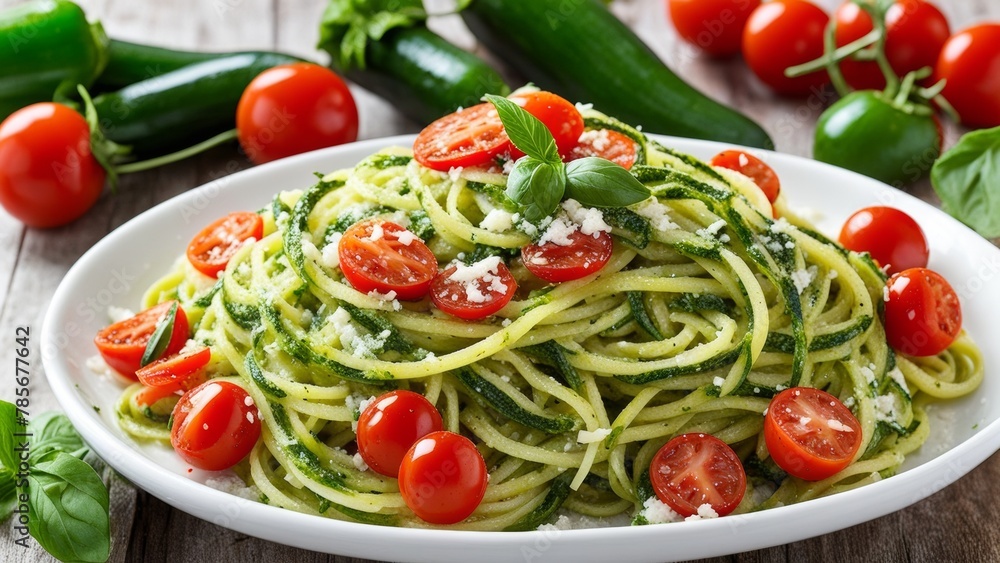 Zucchini Noodles with Pesto Zucchini Noodles with Pesto