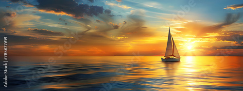 Sailing into Sunset: Nautical Bliss © Manuel