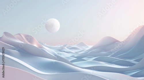 Modern and abstract 3d designs floating in solitude AI generated illustration