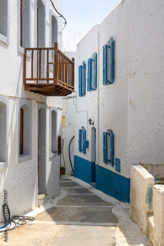 Narrow street in Nikia village on Nisyros island. Greece © vivoo