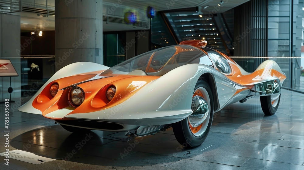 Retro-futuristic designs creating a sense of nostalgia AI generated ...