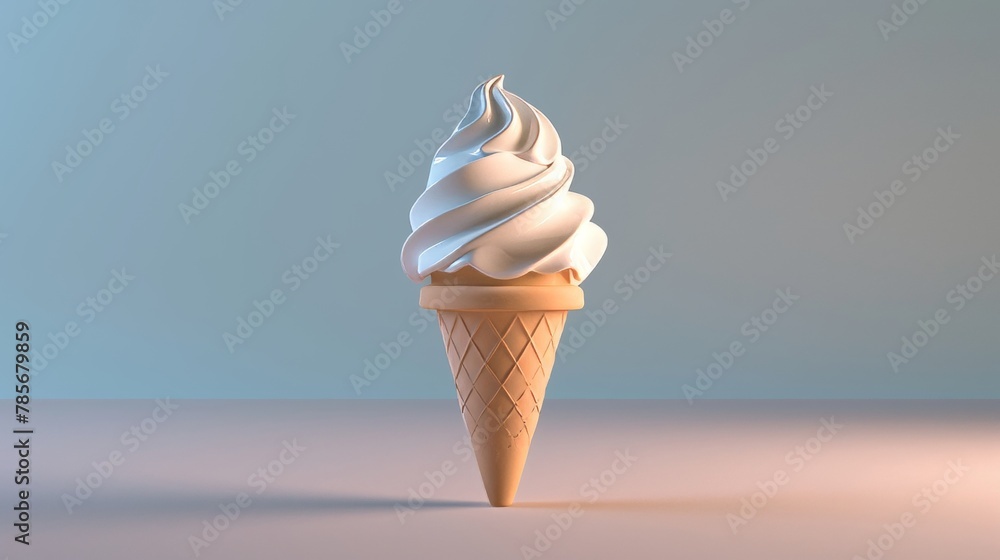 Sleek ice cream cone with a sci-fi twist AI generated illustration Sleek ice cream cone with a sci-fi twist AI generated illustration