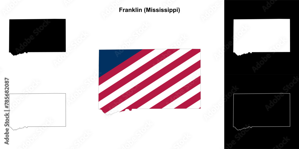 Franklin County (Mississippi) outline map set Franklin County (Mississippi) outline map set