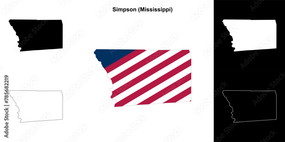 Simpson County (Mississippi) outline map set Simpson County (Mississippi) outline map set