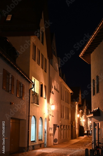 Altstadt in Fuessen  nachts