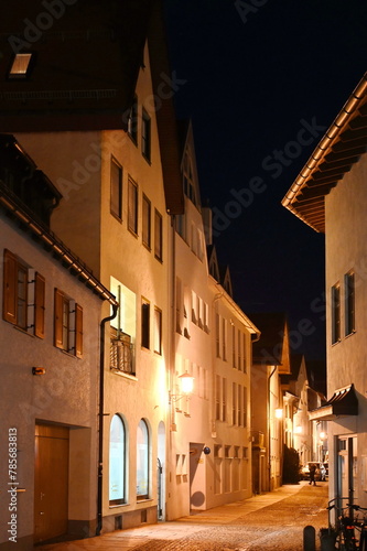 Altstadt in Fuessen  nachts
