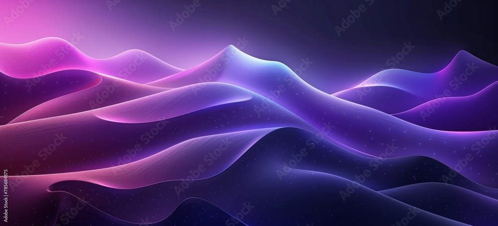 Obraz premium Ethereal Gradient Wave Abstractions Generative AI