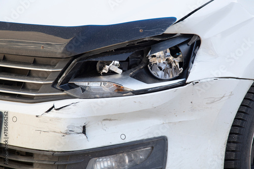 Canvas Print The car got into an accident