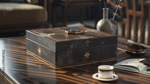 luxurious gift box packaging in the table