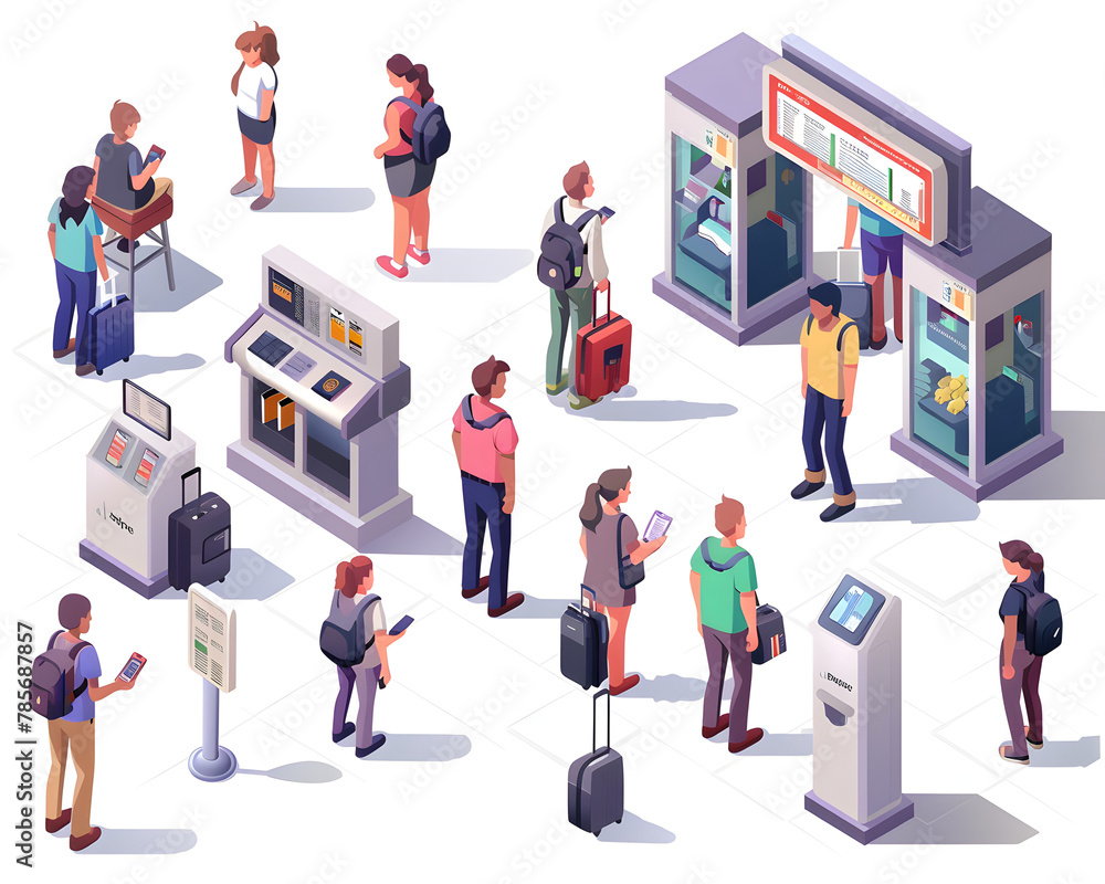 An isometric illustration of a booking schedule with people characters, representing digital time management and organization for work appointments and meetings. An isometric illustration of a booking schedule with people characters, representing digital time management and organization for work appointments and meetings.
