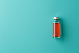 vial dose for a flu shot against a clean blue background, highlighting the importance of immunization in public health,