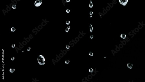 Super Slow Motion Shot of Water Shower. Filmed on High Speed Cinematic Camera at 1000 Frames per Second