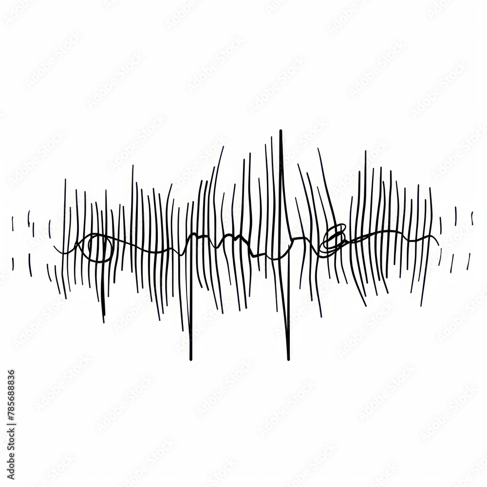 abstrack wave music sound icon set