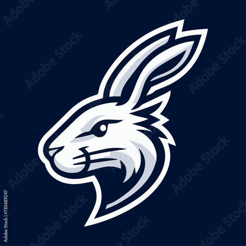 Rabbit Vector Sports Mascot Logo: Swift & Energetic Emblem for Dynamic Team Branding