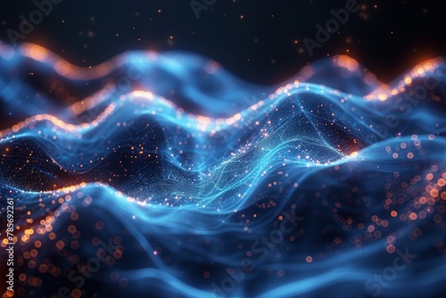 Dynamic Abstract Colorful Light Flow Generative AI
