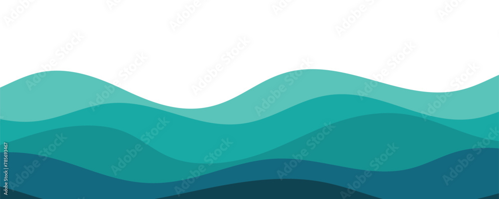 Sea waves layer vector background illustration. Sea beach vector illustration. Sea waves layer vector background illustration. Sea beach vector illustration.