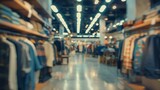 Blurred view of a clothing store without anyone in the picture 01