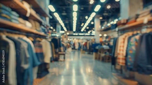 Blurred view of a clothing store without anyone in the picture 01 © Maelgoa