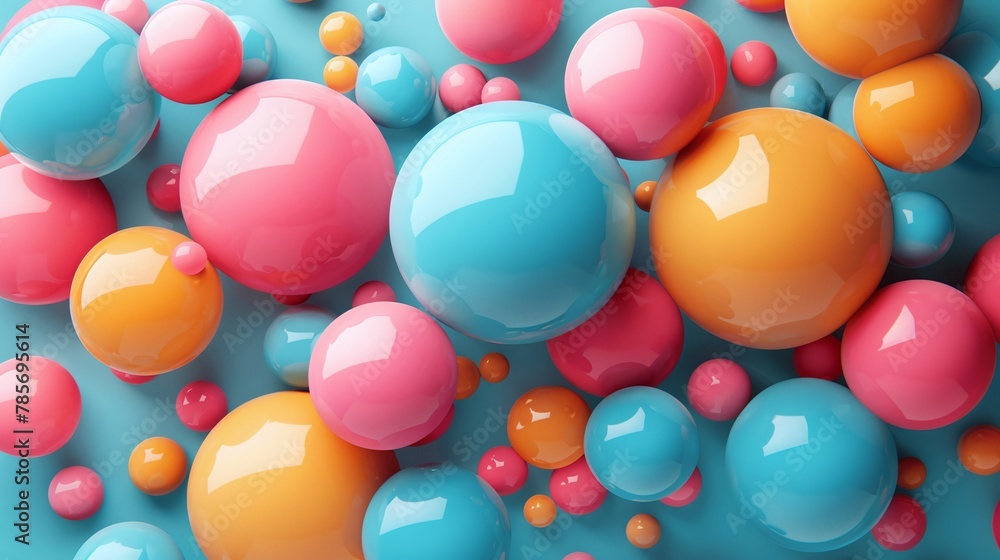 a touch of softness: geometric shapes with pastel spheres on an abstract background a touch of softness: geometric shapes with pastel spheres on an abstract background