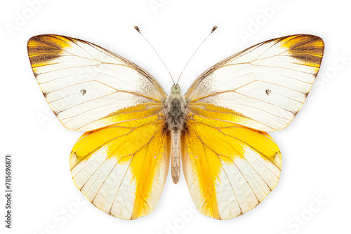 Beautiful Pieridae butterfly isolated on a white background with clipping path photo