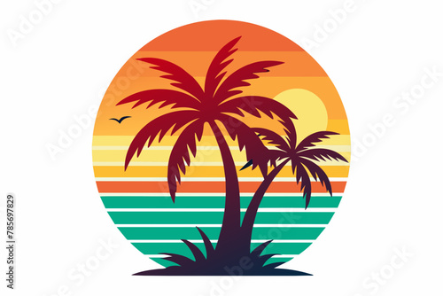 t-shirt-design--summer-vibes-poster-for-t-shirt vector illustration