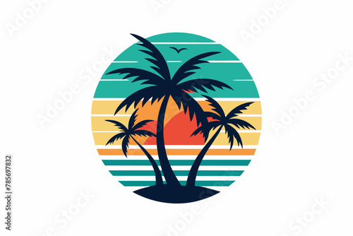 t-shirt-design--summer-vibes-poster-for-t-shirt vector illustration