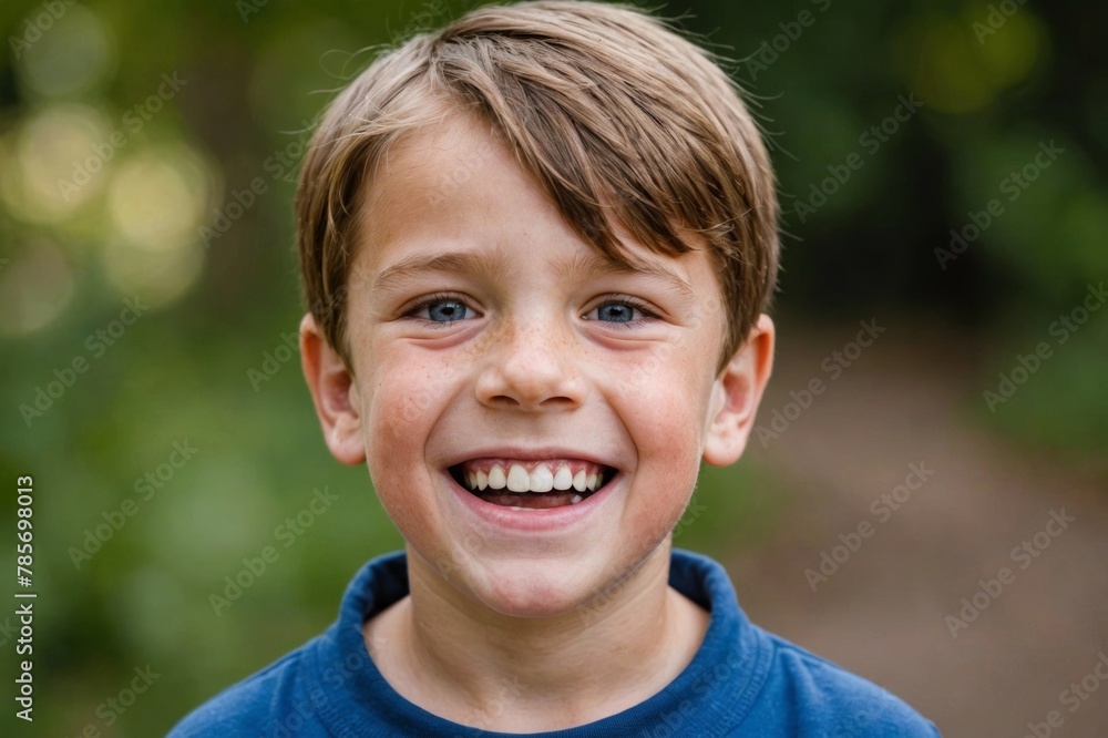A little boy shows off his lost tooth A little boy shows off his lost tooth