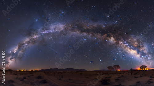 A mesmerizing view of the Milky Way galaxy stretching across the night sky. © Finn