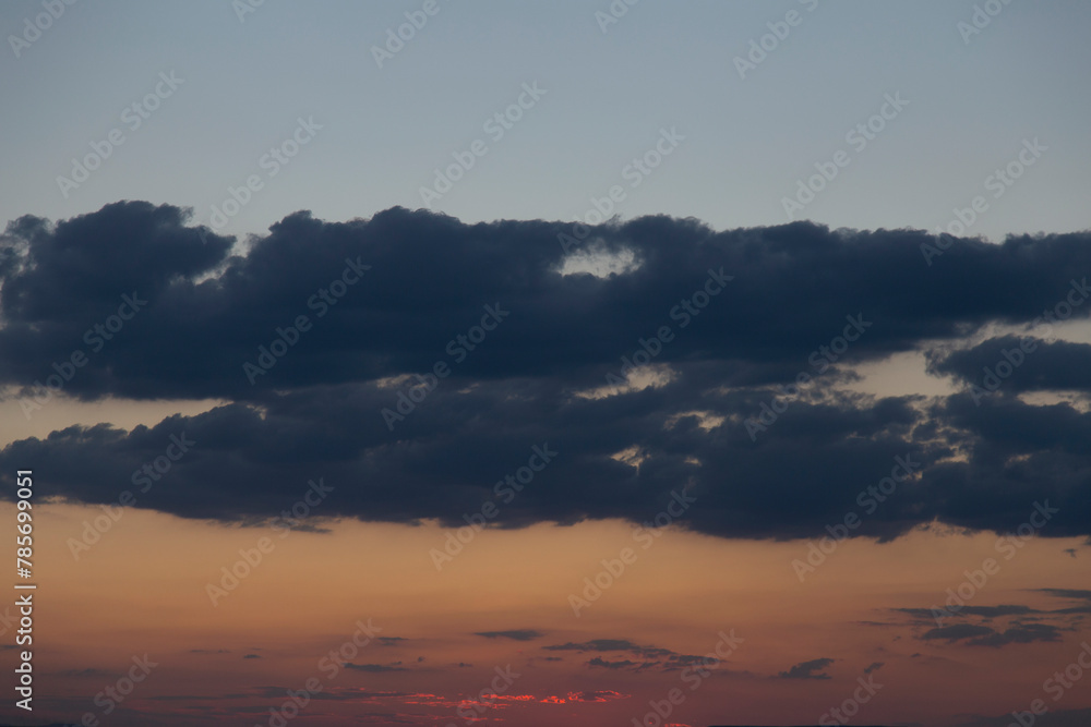 Beautiful pastel cloudy sunset