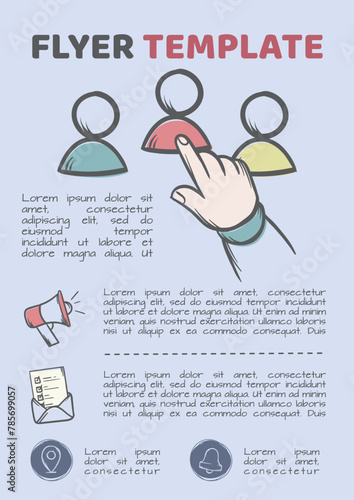 Vector editable design related to politics and election campaign. Template for flyer, leaflet, newsletter, poster.