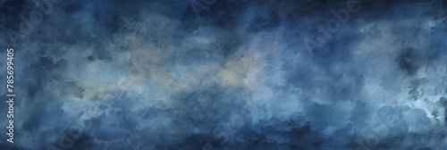 Abstract Watercolor Background With Blue Washes And Texture. Generative AI