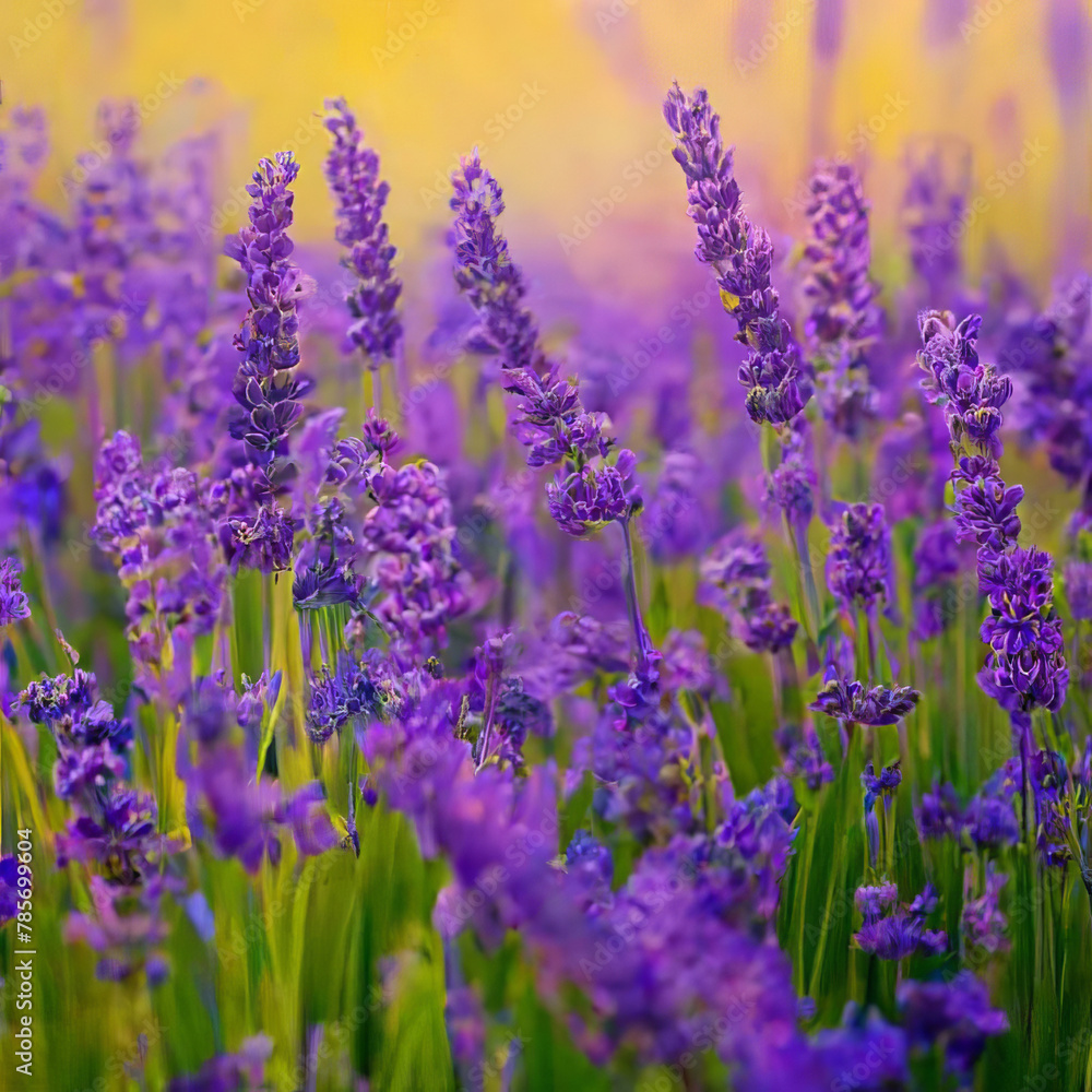 Beautiful lavender field at sunset. Summer landscape. Beautiful lavender field at sunset. Summer landscape.