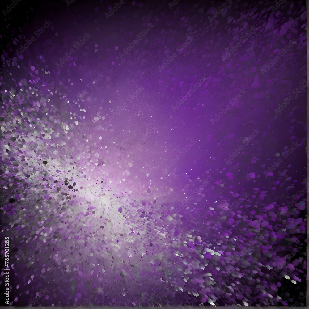 Obraz premium purple white black , grainy spray texture color gradient abstract retro vibe background shine bright light and glow , template empty space