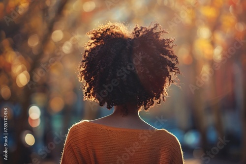 Close-up of a woman walking away from the camera, bathed in sunlight, symbolizing the liberation of divorce, her demeanor a mix of relief and uncertainty 02