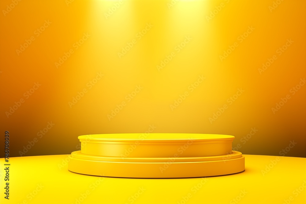 yellow display with dramatic lighting yellow display with dramatic lighting