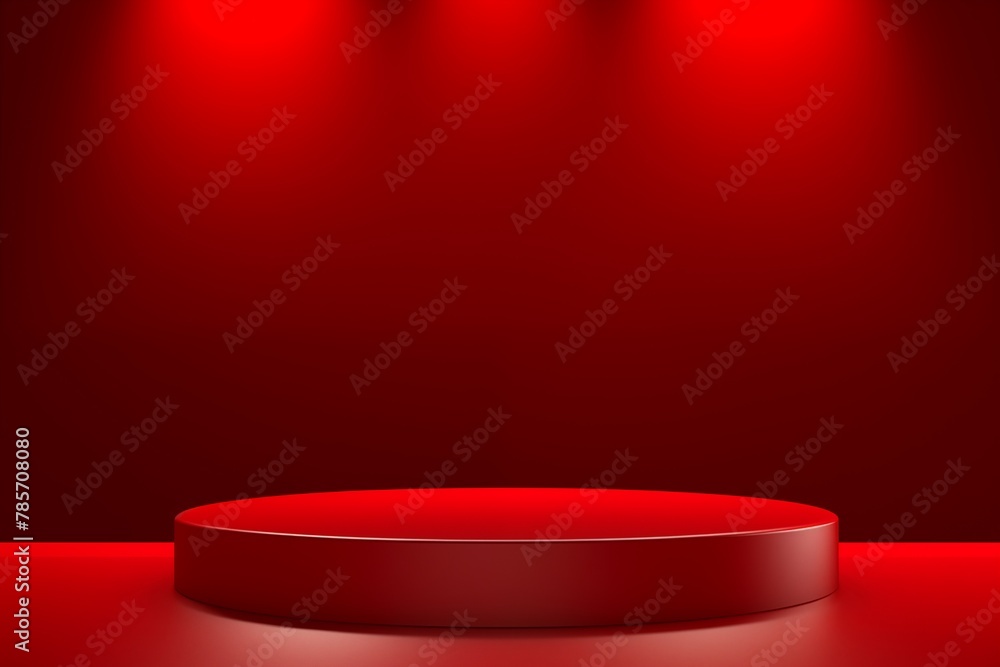 Fototapeta premium red stage with lighting 