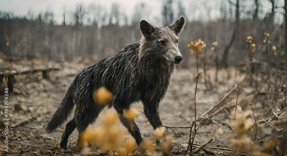 Mutated animal in Chernobyl. Mutated animal in Chernobyl.