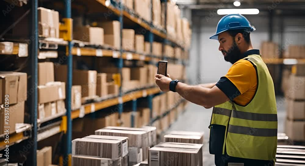 Man working in a warehouse.