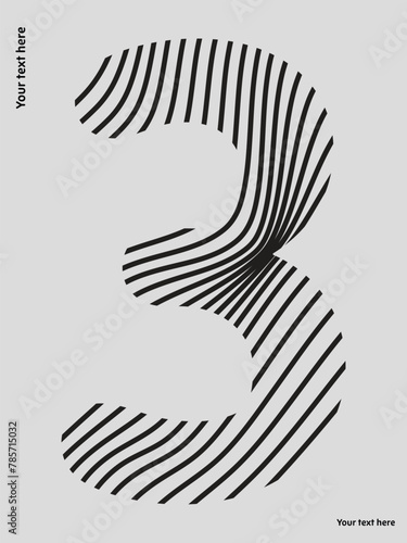 three zebra streps vector design