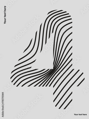 four zebra streps vector design