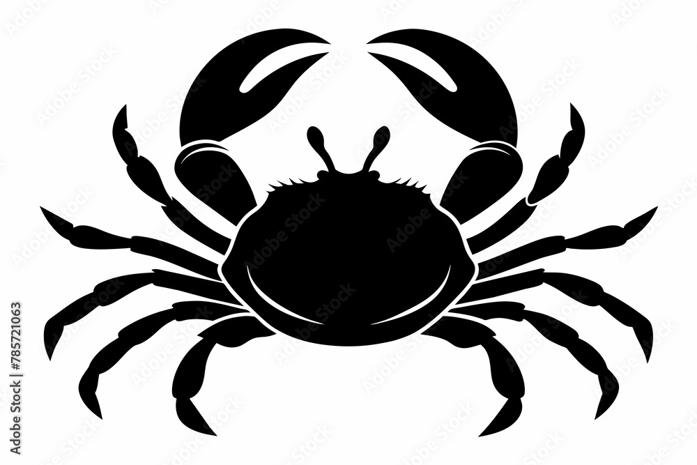Crab Silhouette vector illustration Crab Silhouette vector illustration