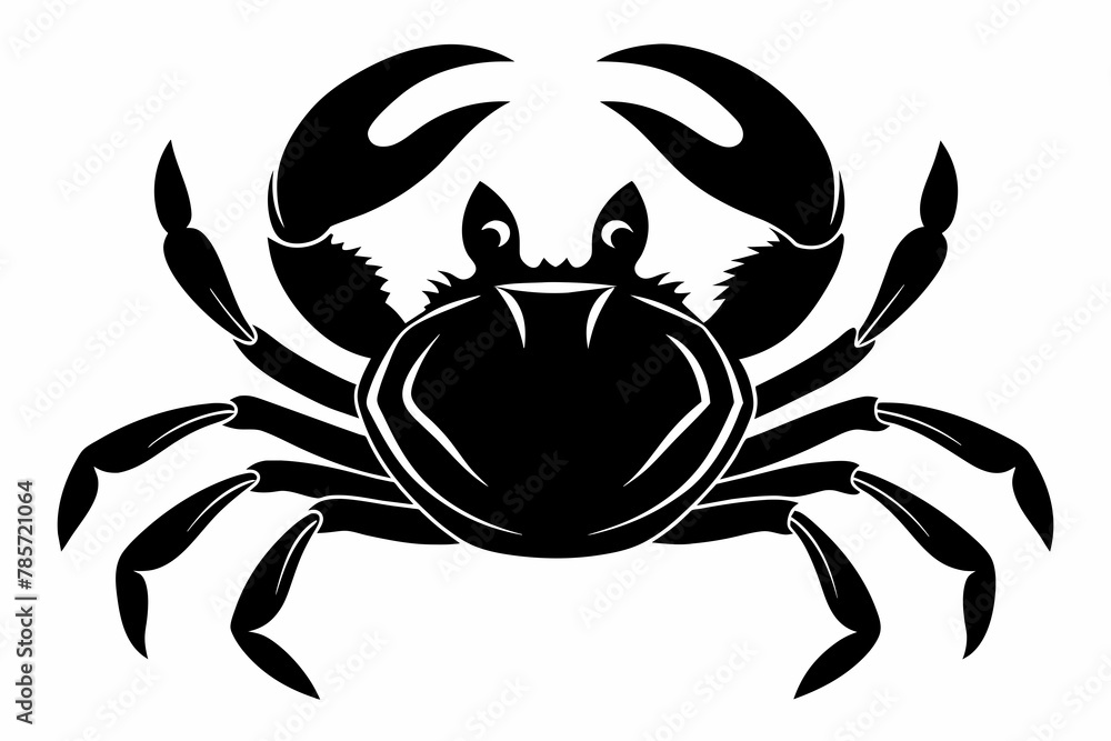 Crab Silhouette vector illustration Crab Silhouette vector illustration