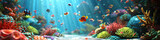 Coral Reef Adventure: 3D Model of an Underwater Playground with Playful Sea Creatures