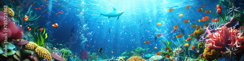 Coral Reef Adventure: 3D Model of an Underwater Playground with Playful Sea Creatures © Lila Patel
