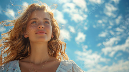 swedish woman with sky