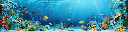 Aquatic Playtime  3D Model of an Underwater Playground with Animated Sea Life