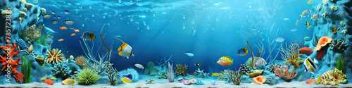 Aquatic Playtime: 3D Model of an Underwater Playground with Animated Sea Life