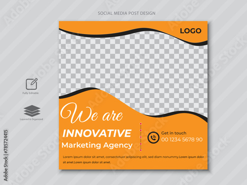 Creative Business Social media post design template.