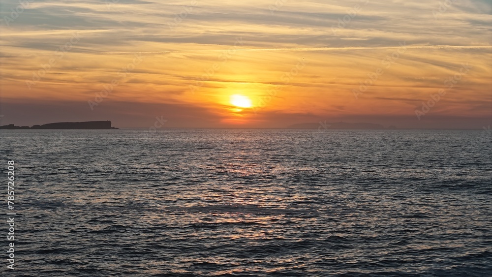 Naklejka premium sunset in the ocean