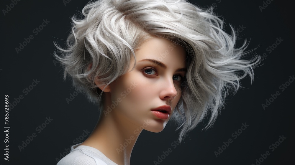 woman with beautiful hair , Hair dyeing